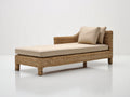 Sonnenliege Rattan Sonnenliege mit Polster 200x80x70 cm Beige Natur Modernes Design
