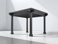 Pavillon Holz 300x300x250 cm - Naturholzfarbe - modernes Design für Garten und Terrasse