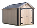 Gartenhäuser Holzhaus Holzverkleidung 300 x 250 x 220 cm - Naturholzfarbe Schwarz - Klassisches Gartenhaus mit Doppeltür