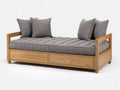 Schlafsofa 200x90 cm Massivholz Stoff Grau Skandinavisches Design