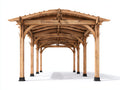 Pavillon Holzpavillon mit Dach 500x400x300 cm Naturholz Klassisches Design