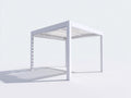 Pavillon Aluminium Pavillon mit Lamellendach 300x300x250 cm Weiß Modernes Design