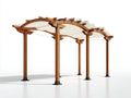 Pavillon 400x300x250 cm Holz Braun Beige Modernes Gartenpavillon für Terrasse und Garten