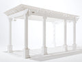 Pavillon Holzkonstruktion 400 x 300 x 250 cm - Weiß - Klassisches Gartenpavillon für Terrasse und Garten