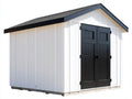 Gartenhäuser Holzhaus Holzverkleidung 300 x 250 x 220 cm - Weiß Schwarz - Modernes Gartenhaus mit Doppeltür
