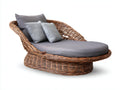 Sonnenliege 200x80x70 cm Polyrattan Braun Grau Komfortable Gartenliege Modernes Design