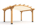 Pavillon Holz Pavillon mit Sonnenschutz 400x300x250 cm Naturholz Modernes Design