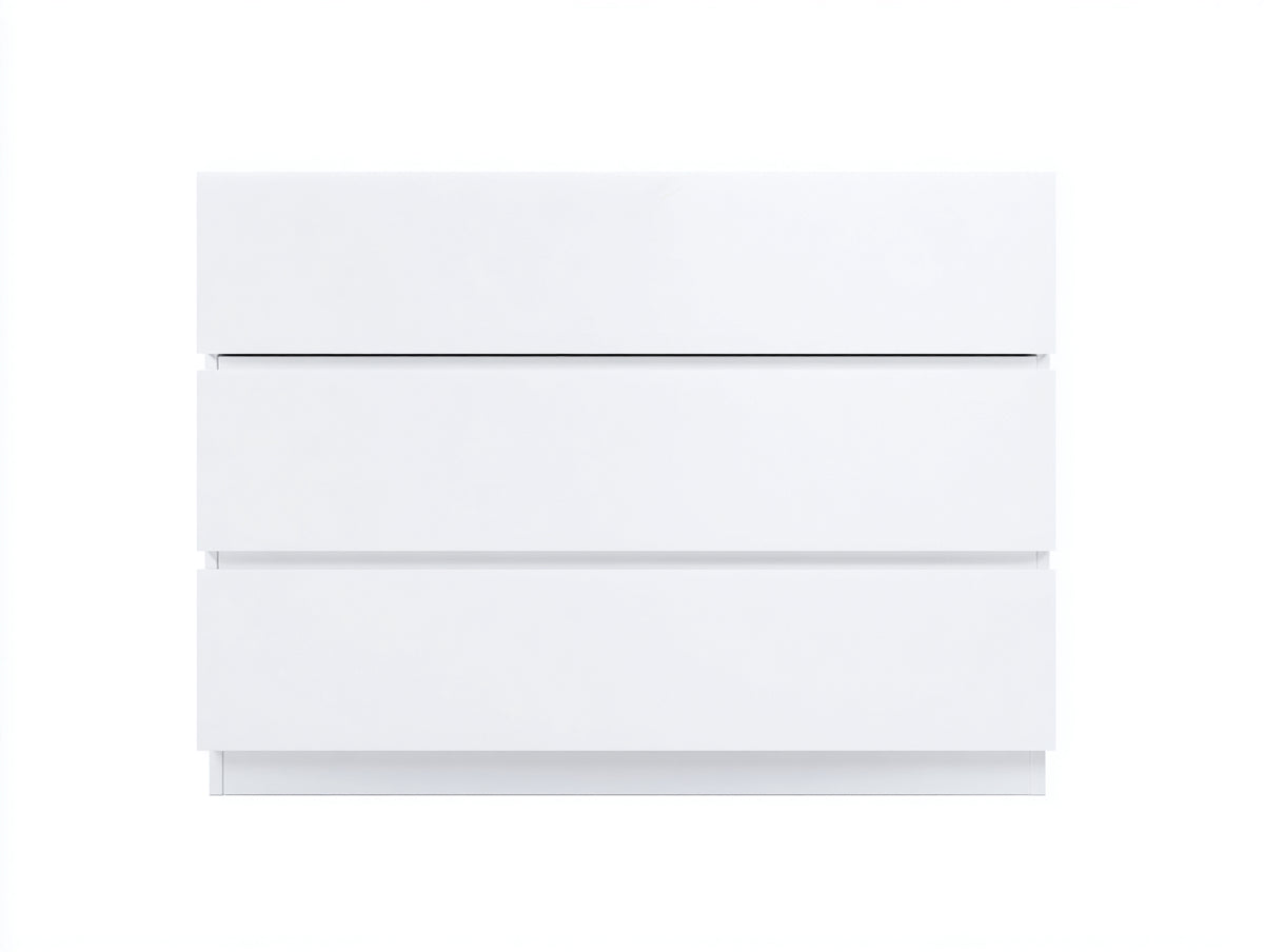 Kommode mit Schubladen 120x40x75 cm Weiß Modernes Design Aufbewahrungsschrank mit drei Schubladen Minimalistischer Stil