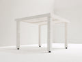 Pavillon 300x300x240 cm Aluminium Gartenpavillon mit Lamellendach Modernes Design in Weiß