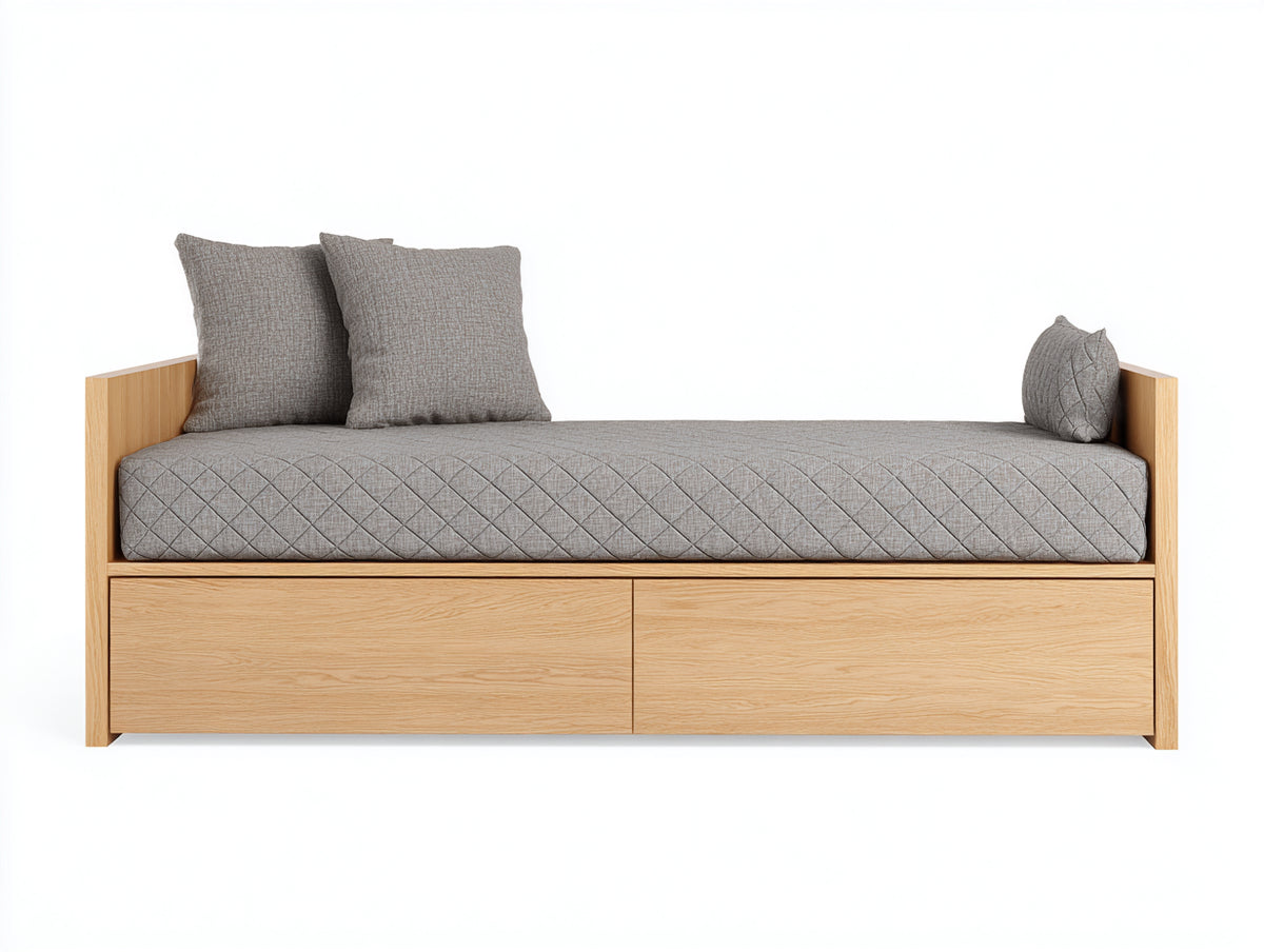 Schlafsofa mit Stauraum 200x90x80 cm Eiche Grau Modernes Design