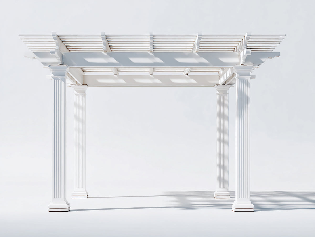 Pavillon 300x300x250 cm Holz Weiß Modernes Gartenpavillon für Terrasse und Garten