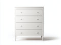Kommode mit Schubladen Holz 100x40x110 cm - Weiß - modernes Design mit 4 Schubladen