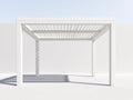 Pavillon Metallkonstruktion Aluminium 300 x 300 x 250 cm - Weiß - Modernes Gartenpavillon für Terrasse und Garten